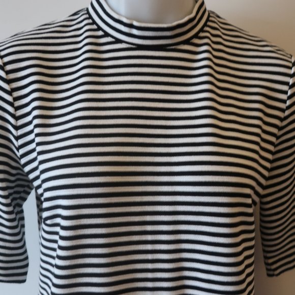 CLUB MONACO STRIPED SHORT SLEEVE SHIFT DRESS 8 * - Picture 3 of 12